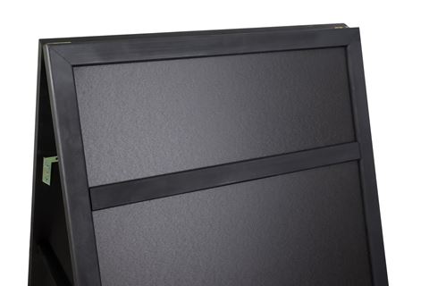 Krijt stoepbord Europel 660x1280 mm DELUX met topbord zwart