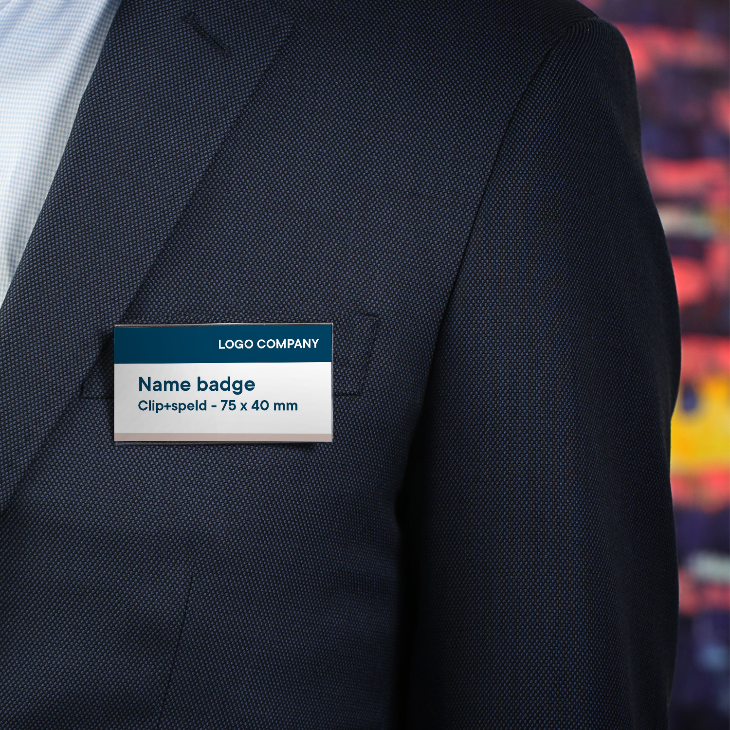 Europel Badge Clip + Speld 75 x 40 mm/24 stuks