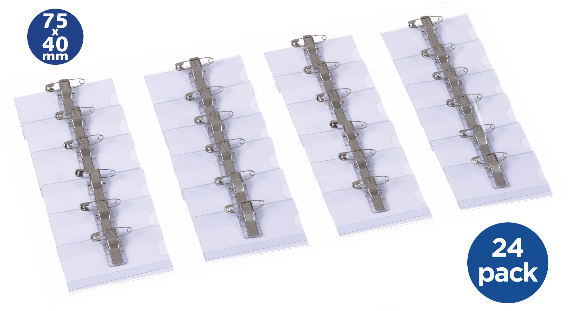 Badge Europel clip + speld 75 x 40 mm/24 stuks