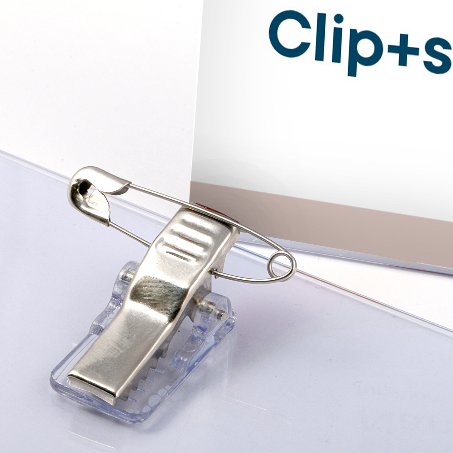 Europel Badge Clip + Speld 90 x 60 mm/24 stuks