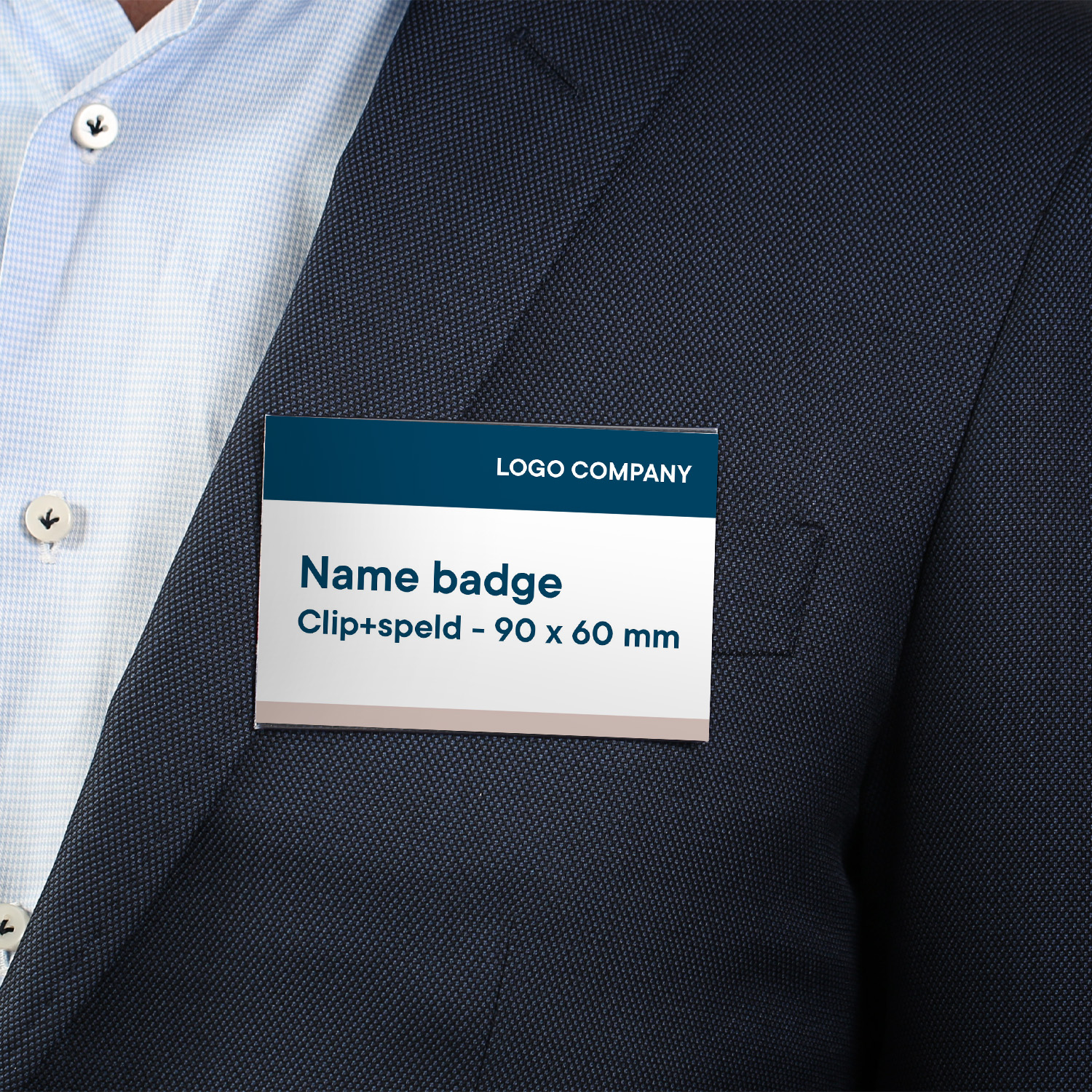 Europel Badge Clip + Speld 90 x 60 mm/24 stuks