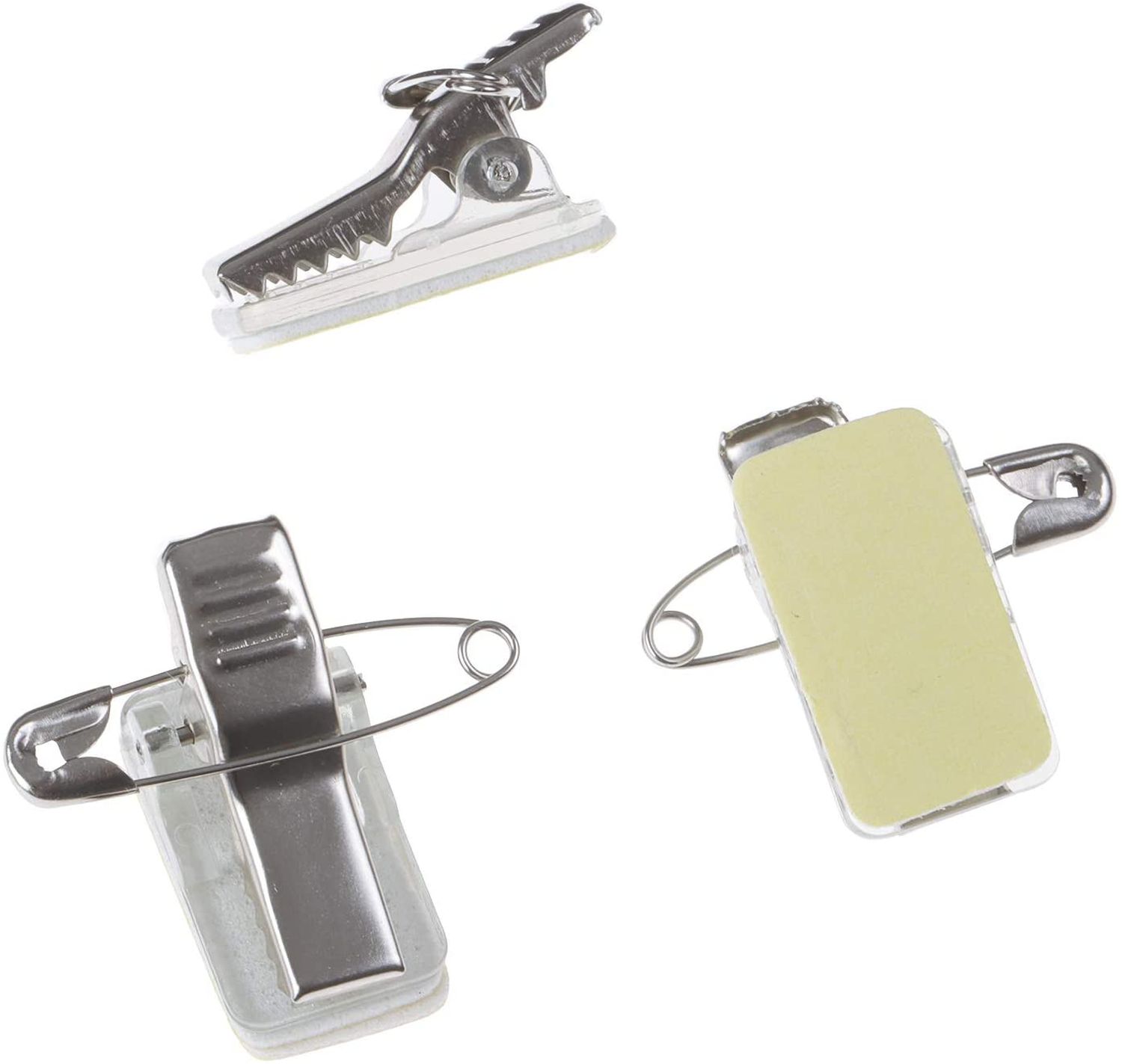 Europel Clip + Speld zelfklevend voor Badge 23 x 13 mm/50 stuks
