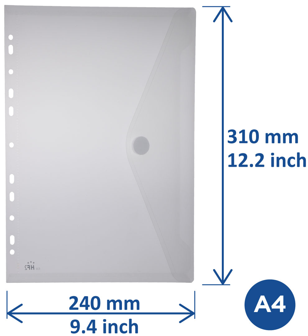 Europel Ringband-Enveloptas A4 11 gaats Transparant Wit