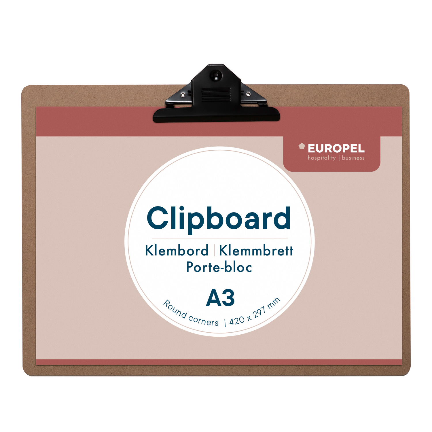 Klembord Europel A3 liggend hout