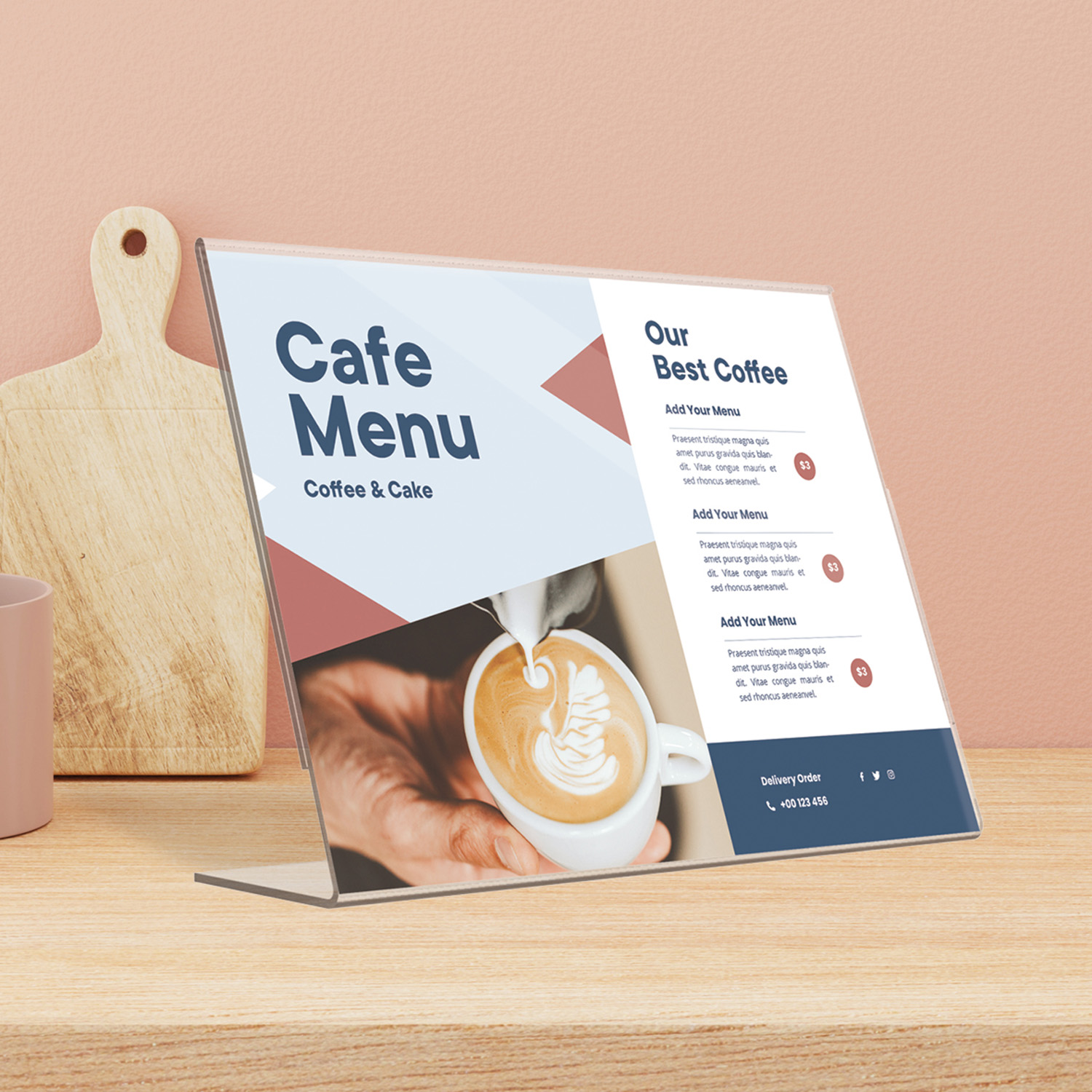 Europel Kaarthouder L-standaard A4 Liggend Acryl