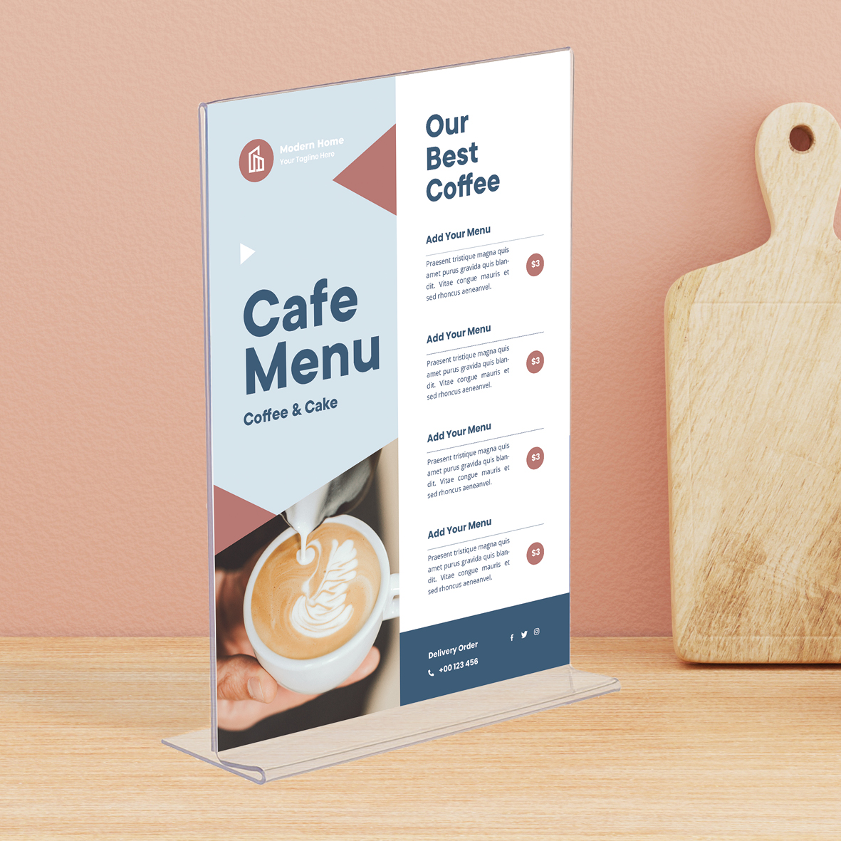 Europel Kaarthouder T-standaard A5 Staand Acryl