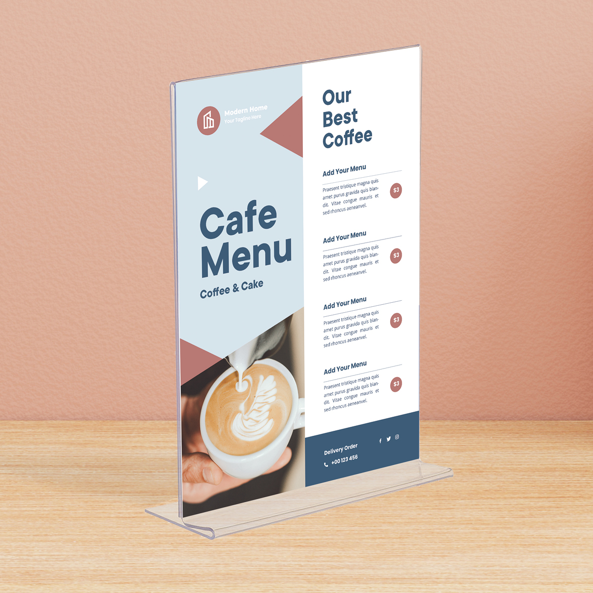 Europel Kaarthouder T-standaard A6 Staand Acryl