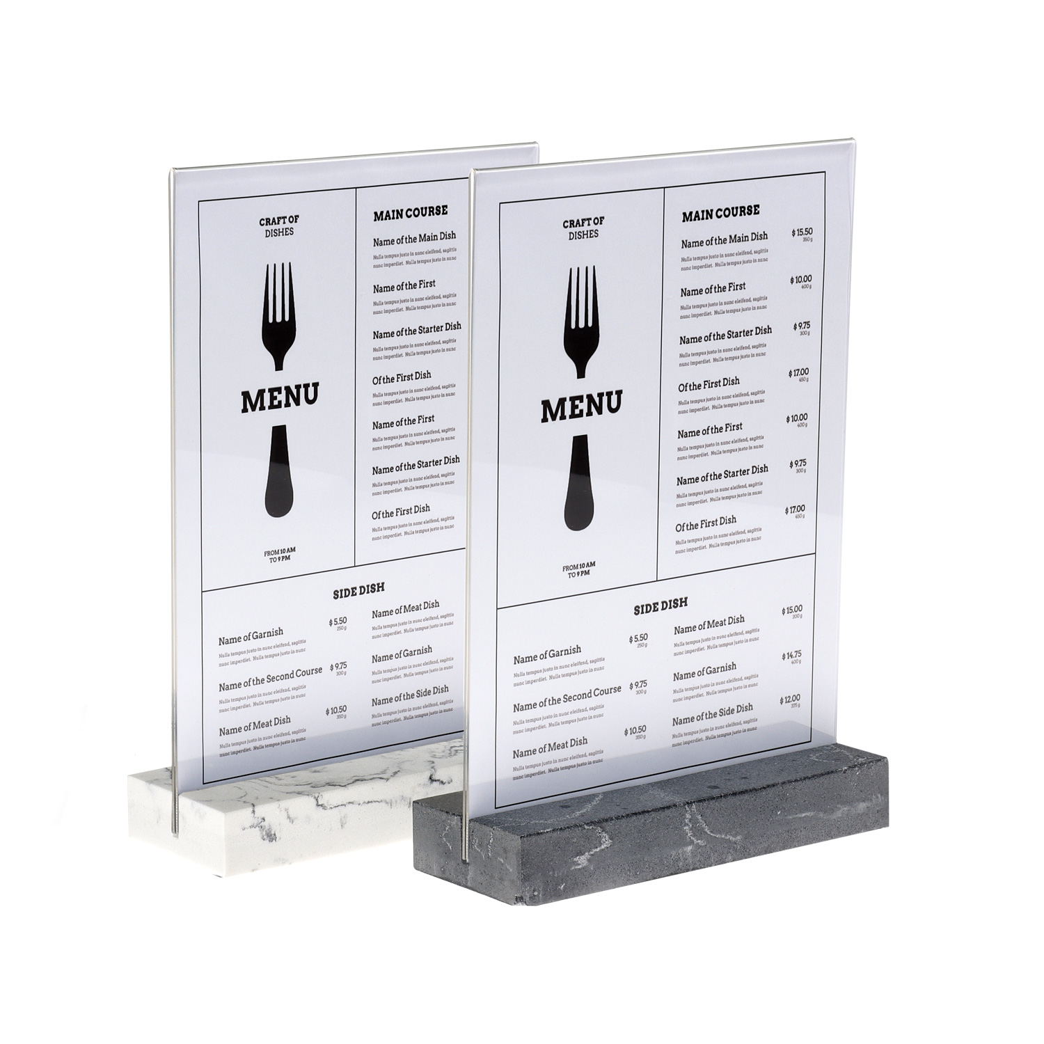 Europel Kaarthouder A4 Staand Polystone Antraciet