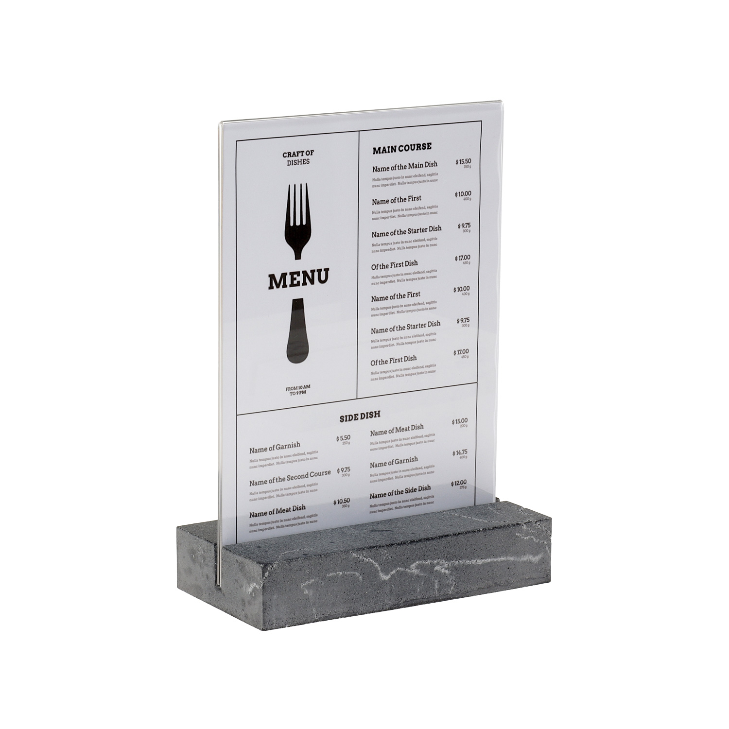 Kaarthouder Europel A5 Polystone antraciet