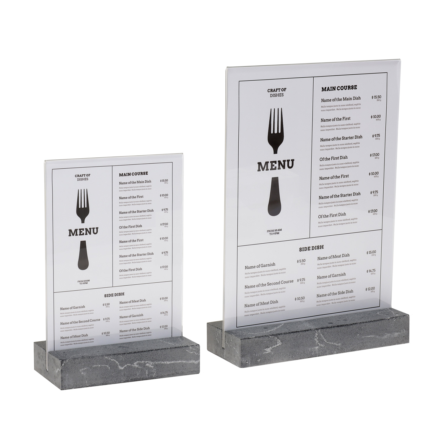 Kaarthouder Europel A5 Polystone antraciet