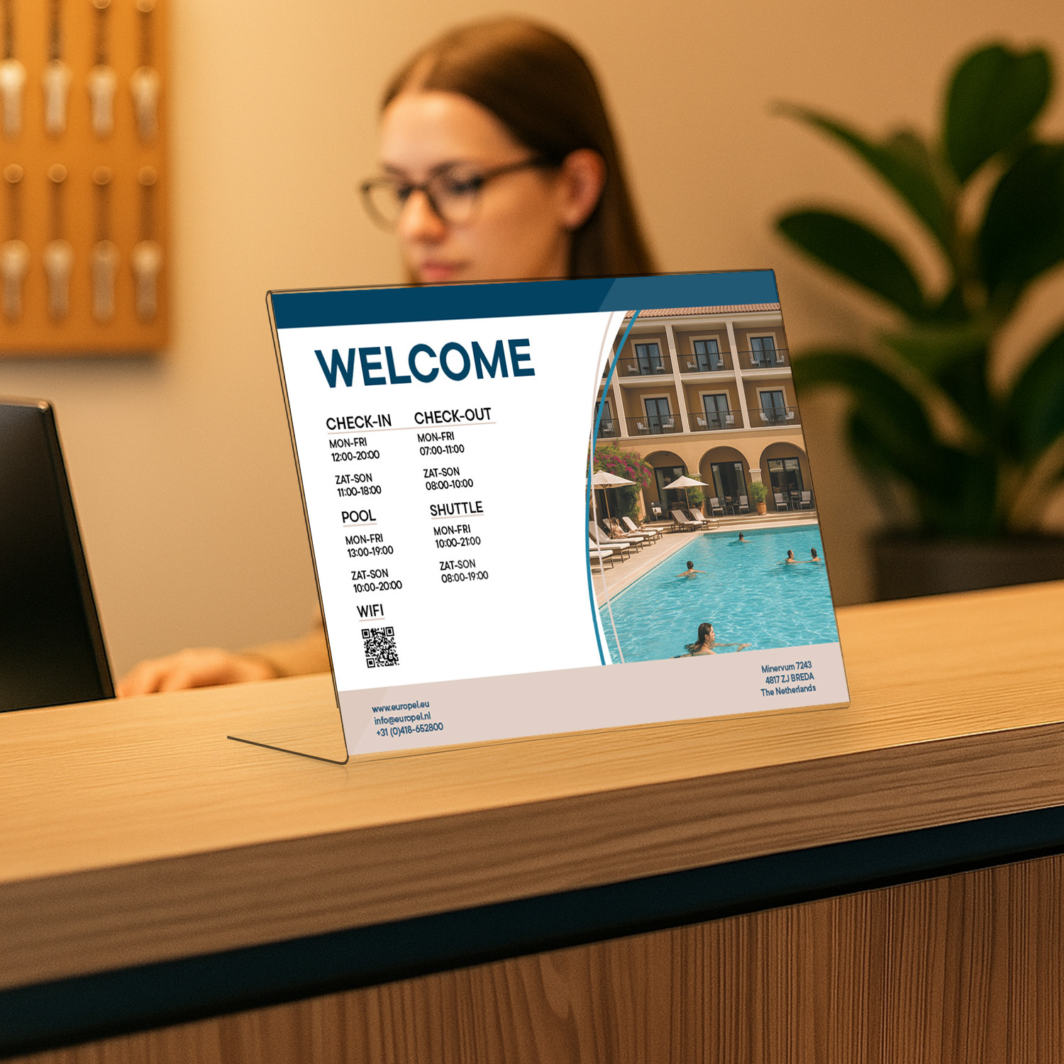 Europel Kaarthouder Budget L-standaard A4 liggend