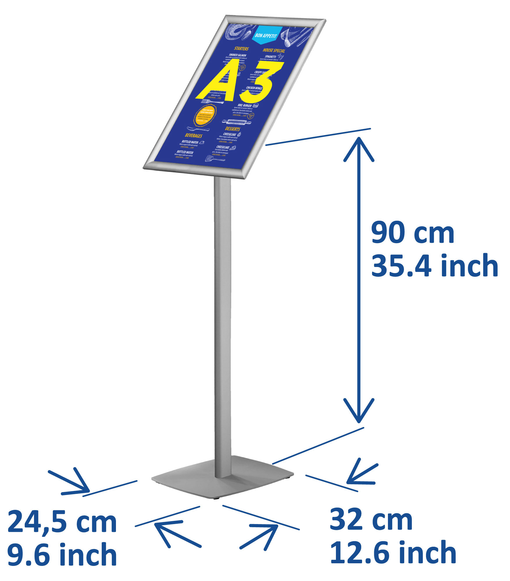 Europel Infostandaard Premium met A3 Kliklijst 25 mm