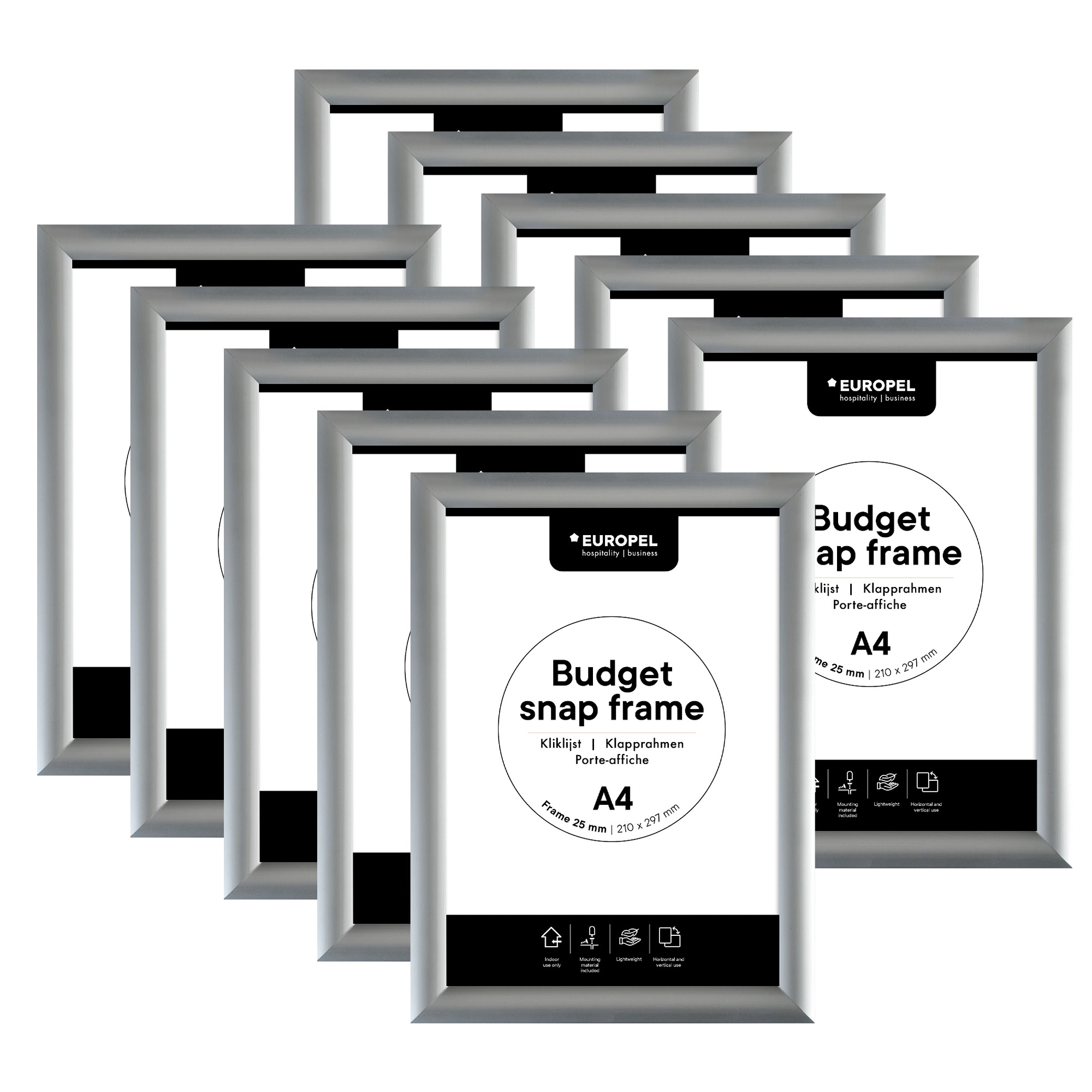 Kliklijst Europel Voordeelbundel A4 25mm / 10 stuksKliklijst Europel Voordeelbundel A4 25mm / 10 stuks