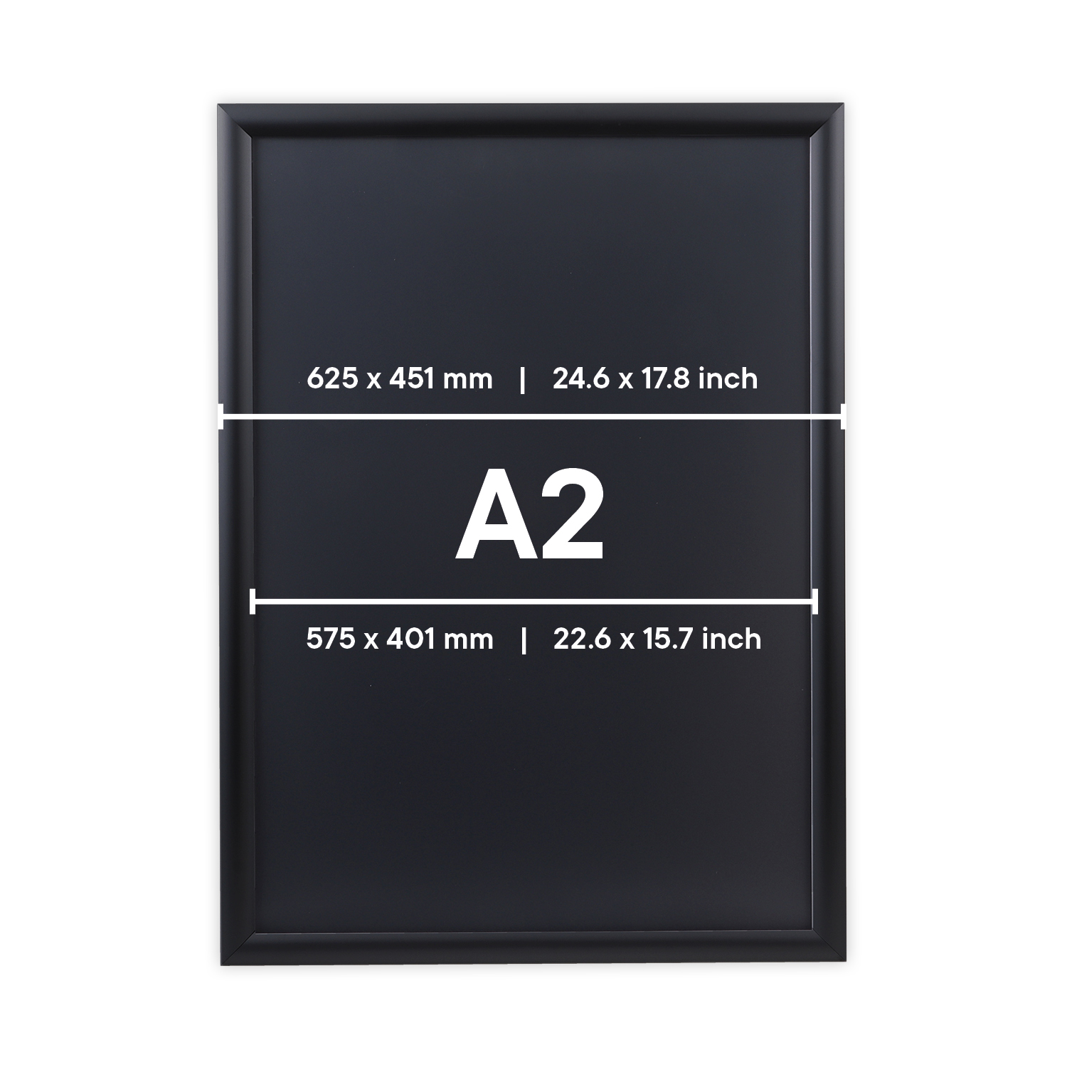 Europel Kliklijst Economy A2 25 mm Zwart