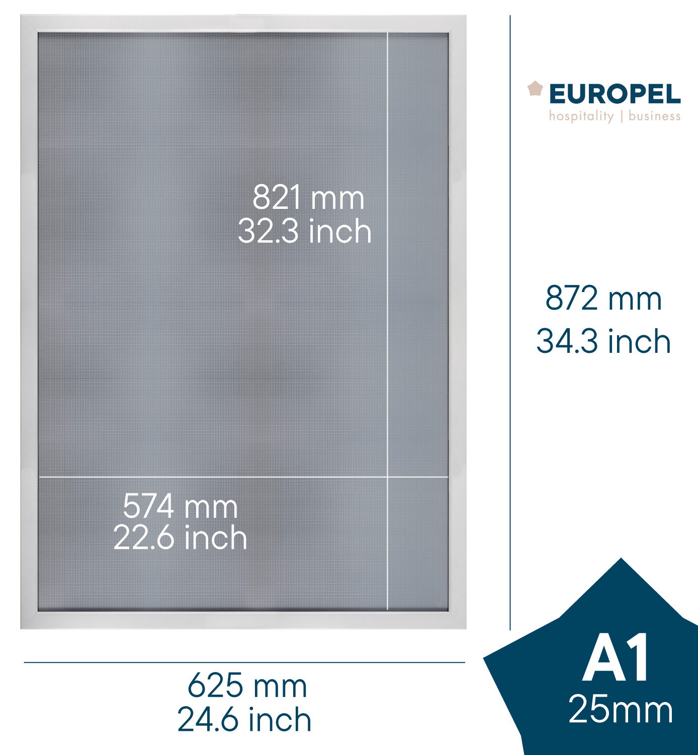 Kliklijst Europel Premium+ A1 25mm Mat Wit