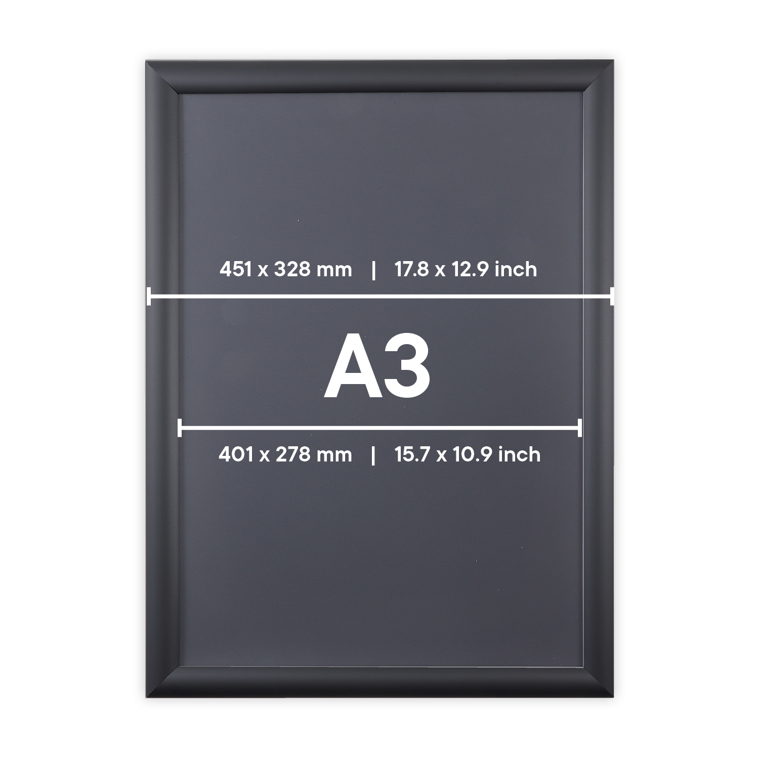 Europel Kliklijst Economy A3 25 mm Zwart