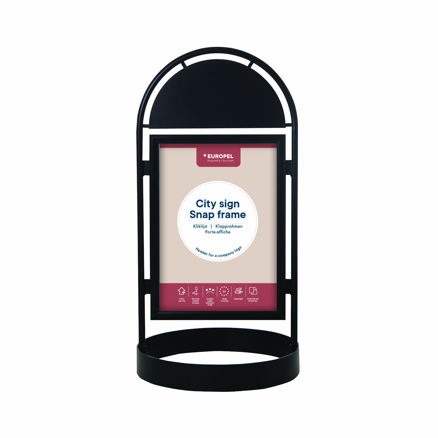 Stoepbord Europel City Sign Kliklijst 50x70cm