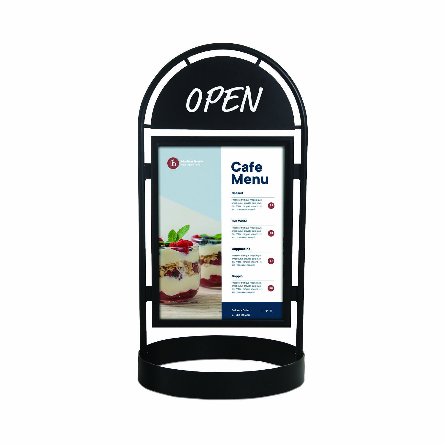 Stoepbord Europel City Sign Kliklijst 50x70cm