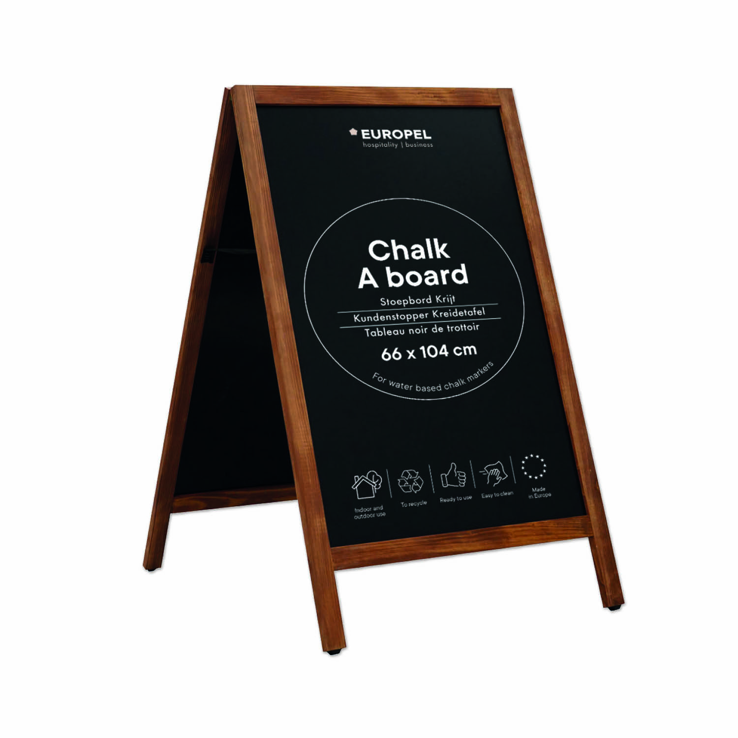 Krijt stoepbord Europel 660x1040mm natural
