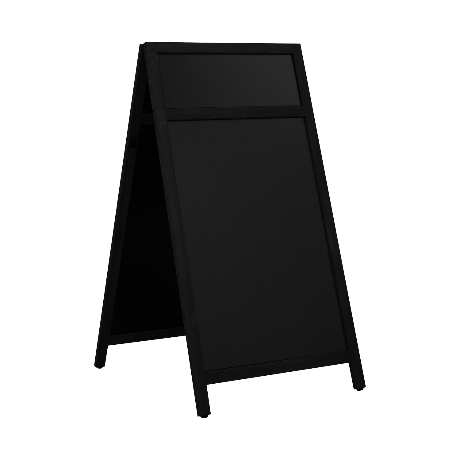 Europel Krijtstoepbord met Topbord 660 x 1280 mm Zwart
