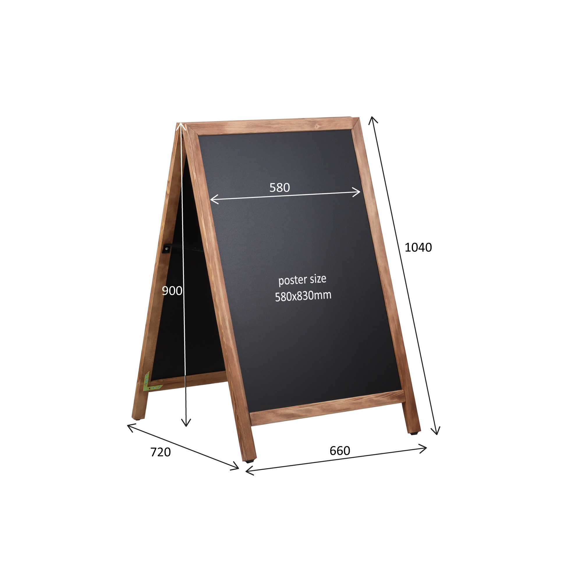 Europel Krijtstoepbord 660 x 1040 mm DELUX Natural
