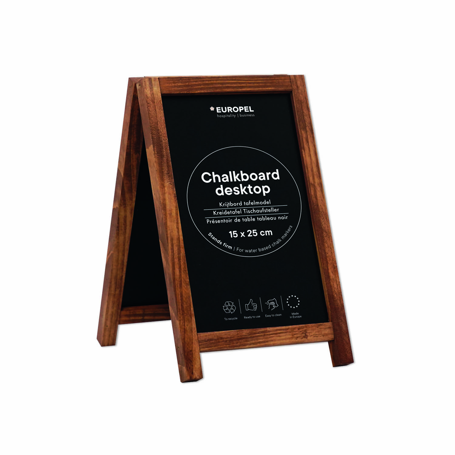 Europel Krijtbord Tafelmodel Mini Natuurlijke Afwerking 