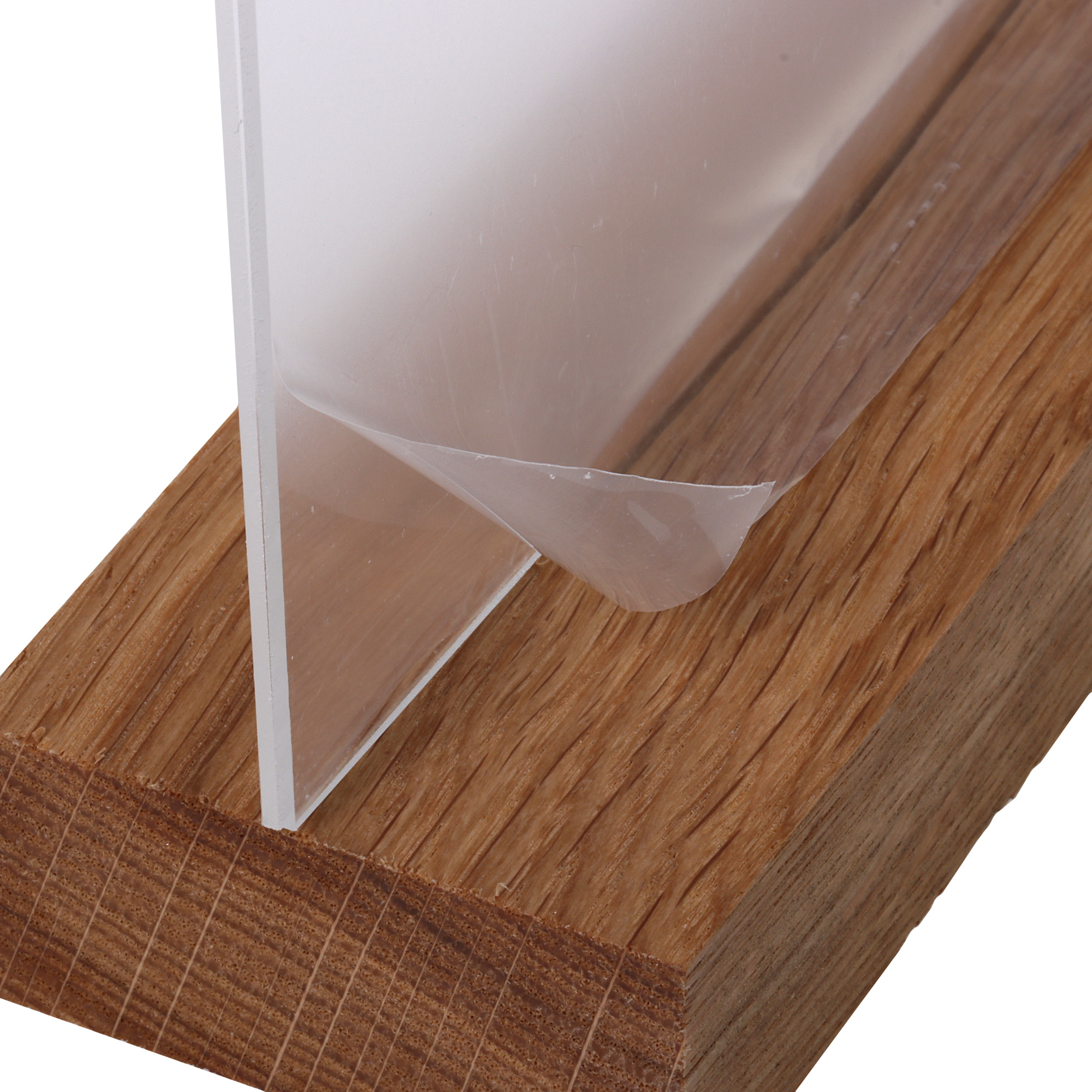 Europel Kaarthouder Acryl met Eikenhouten Voet A4 Staand – Premium Presentatiehouder  