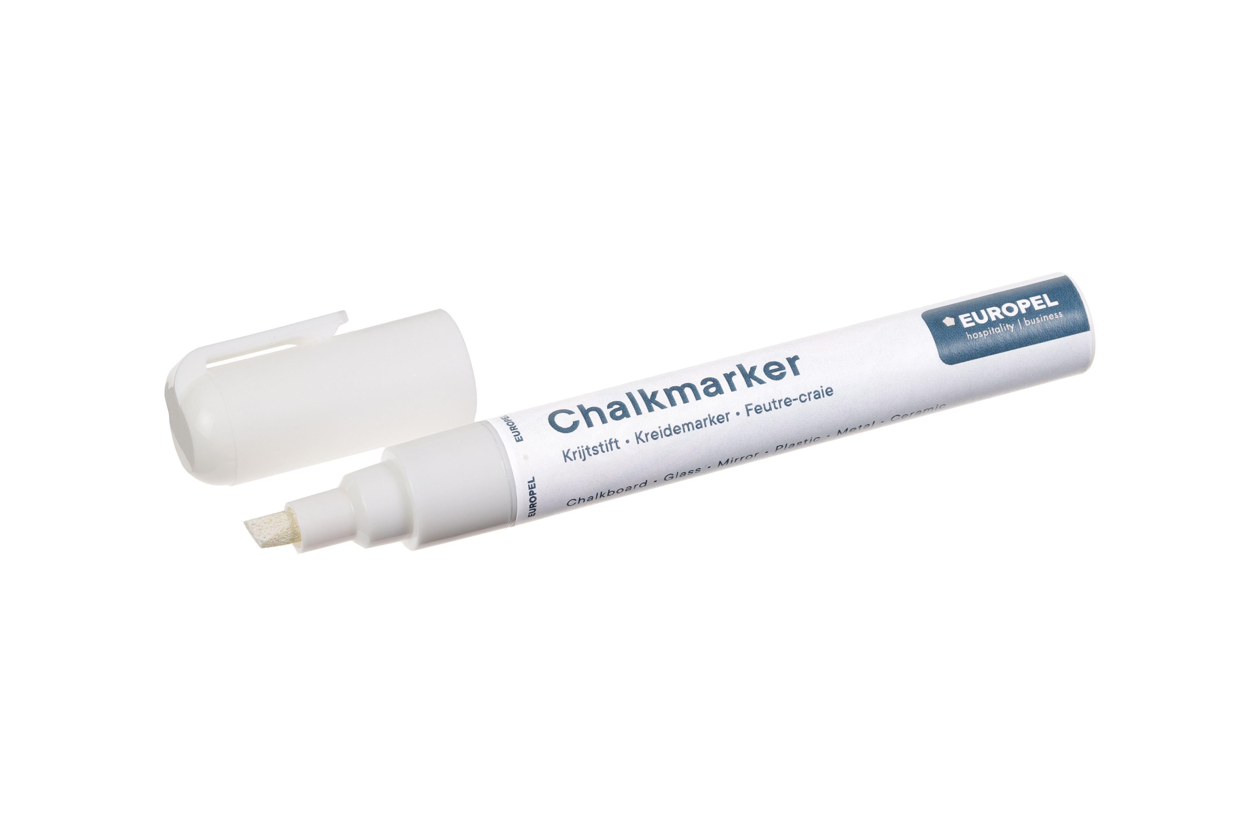 Europel Krijtstift 1-6 mm Wit Blister 1 Stuk