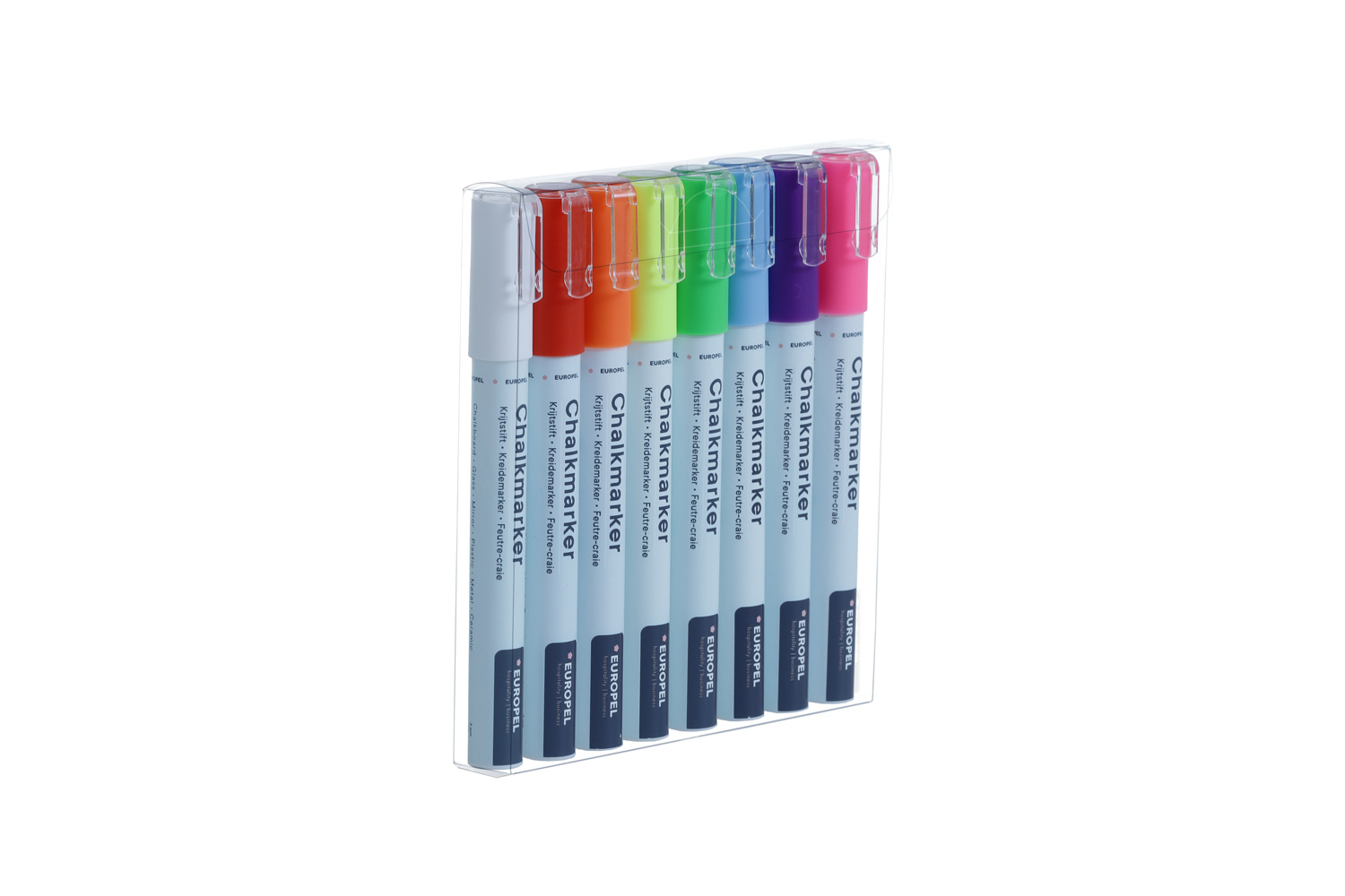 Europel Krijtstift 1-3 mm Assorti PVC Etui 8 Stuks