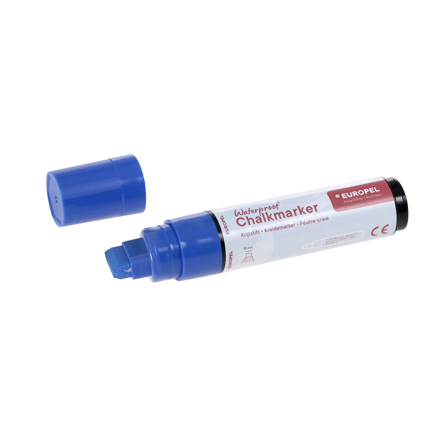 Europel Krijtstift Watervast 15 mm Assorti PVC Etui 8 Stuks
