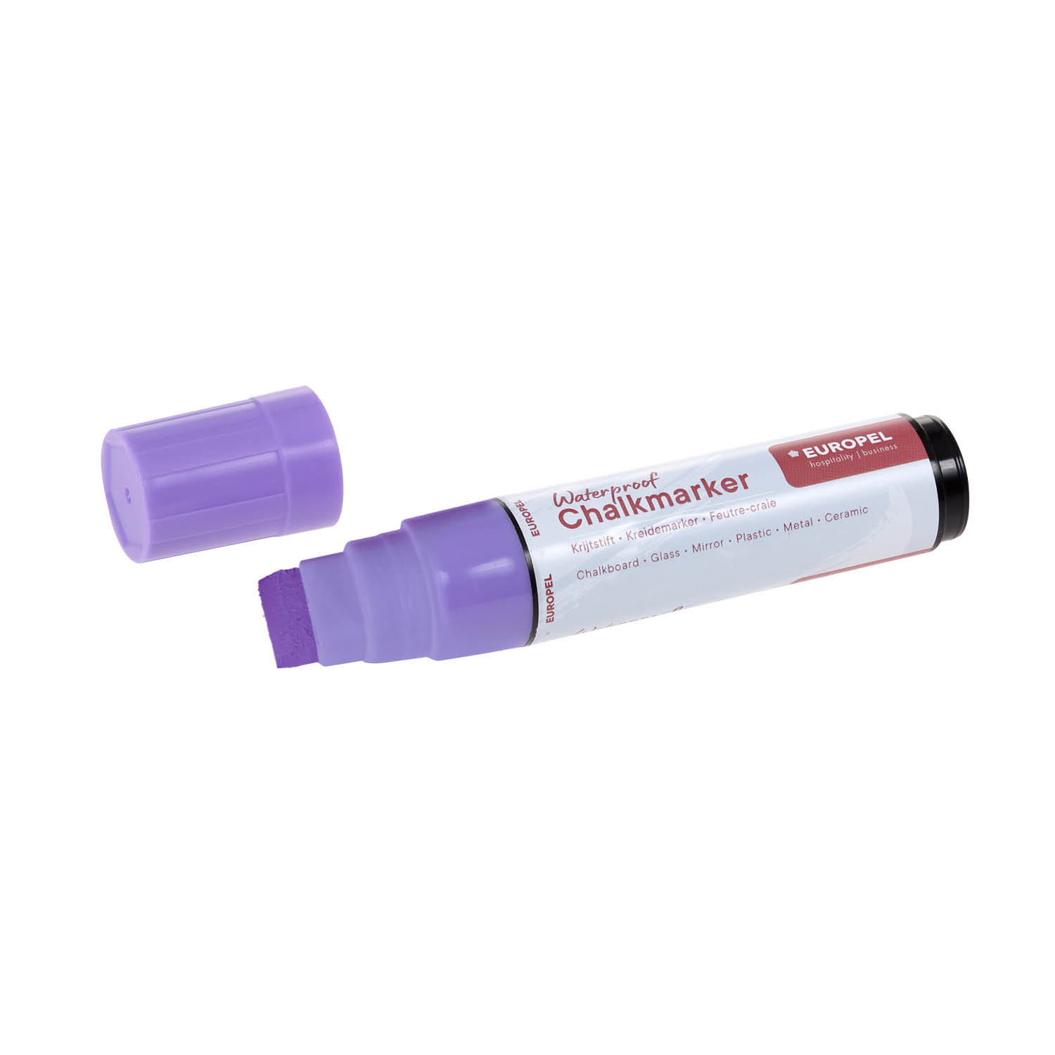 Europel Krijtstift Watervast 15 mm Assorti PVC Etui 8 Stuks
