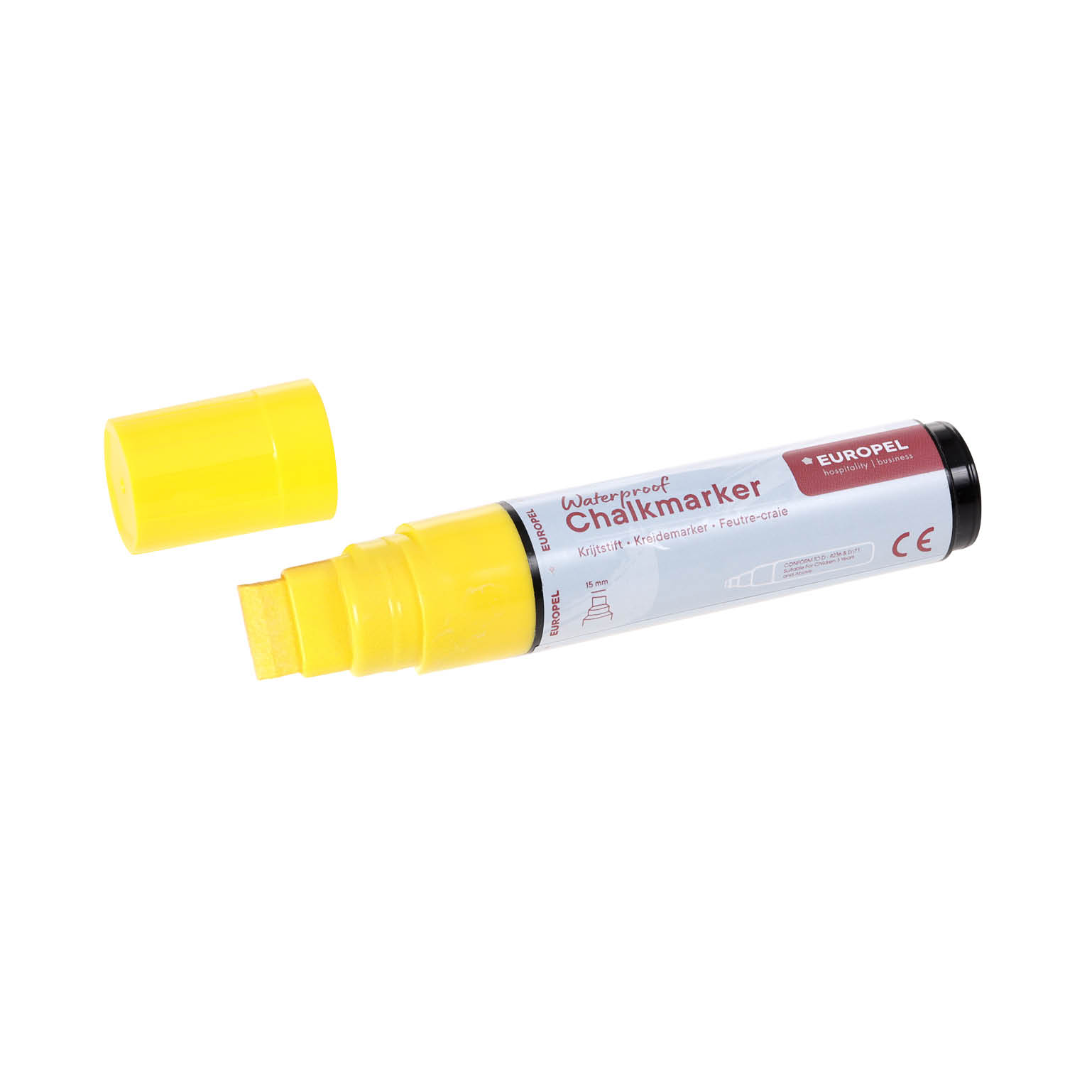Europel Krijtstift Watervast 15 mm Assorti PVC Etui 8 Stuks
