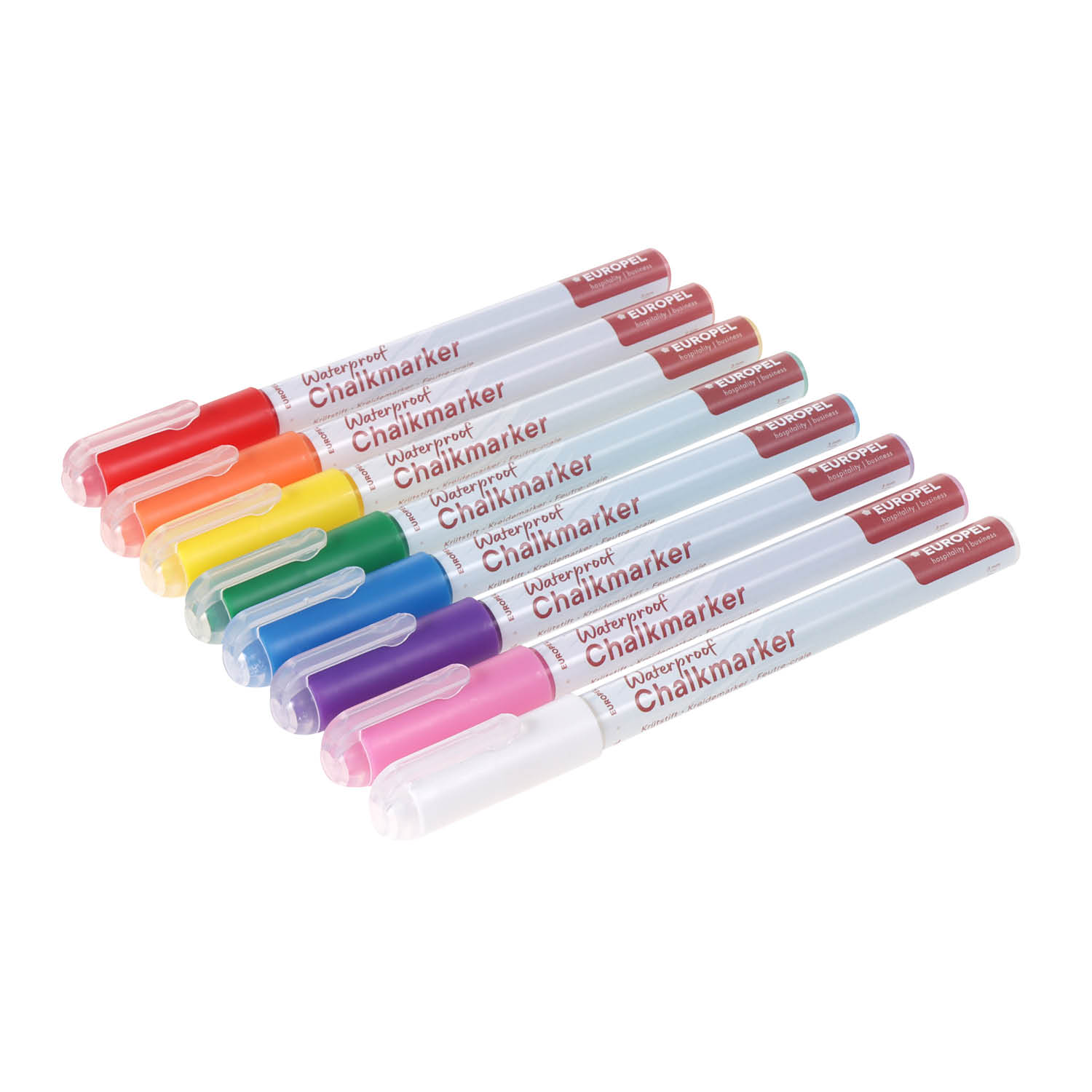 Europel Krijtstift Watervast 1-3 mm Assorti PVC Etui 8 Stuks
