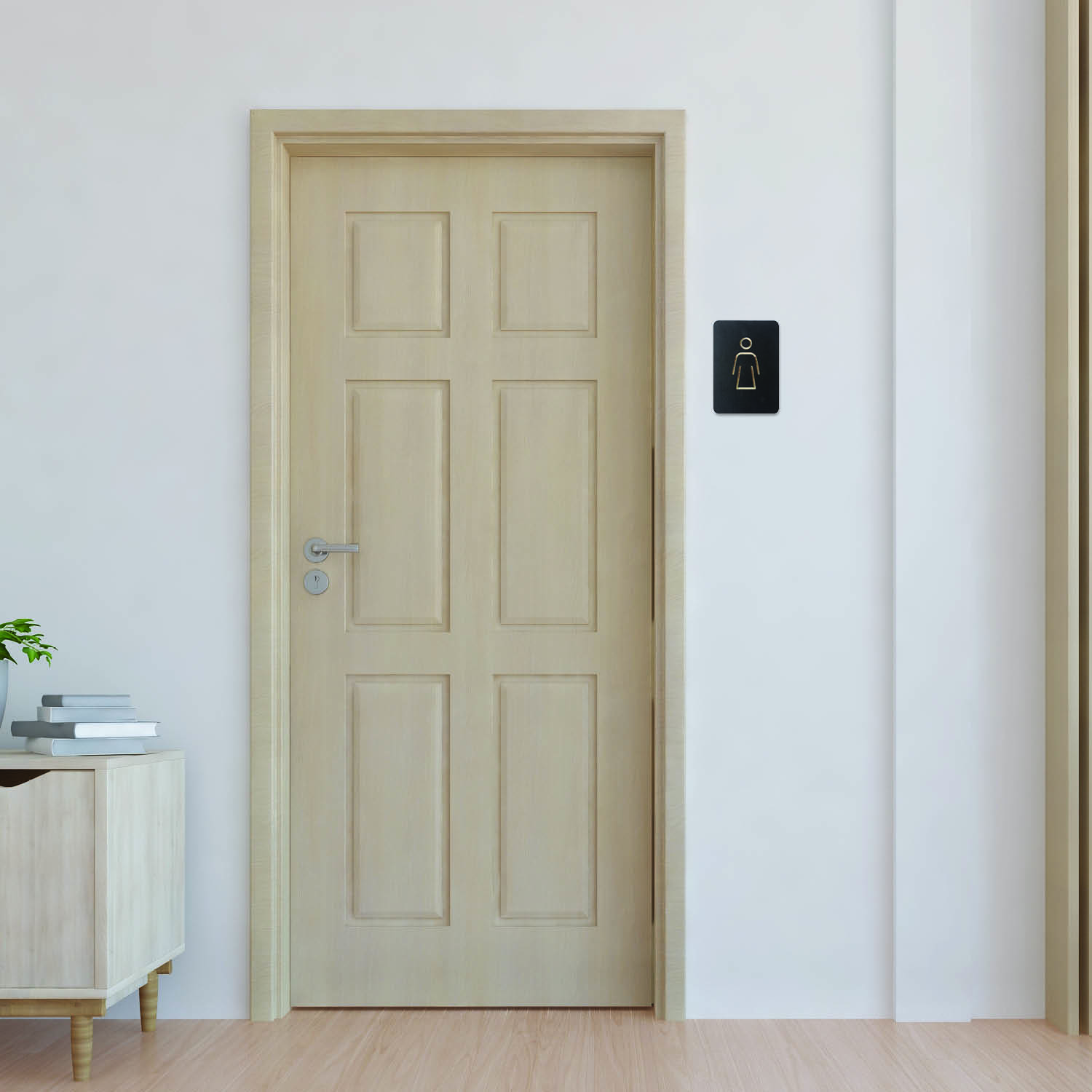 Pictogrambord Europel vrouw zwart