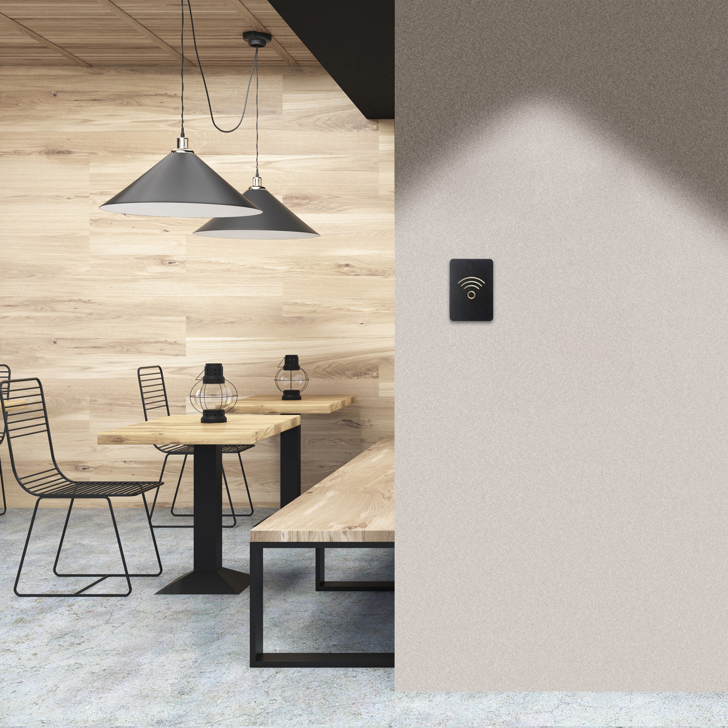 Europel Pictogrambord Wifi Zwart