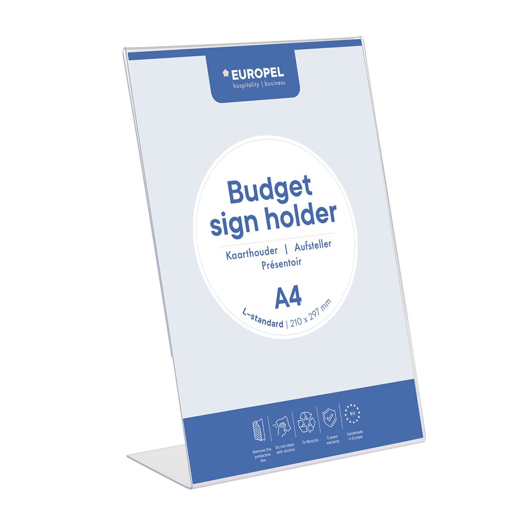 Kaarthouder Europel Budget L-standaard A4 1,5 mm