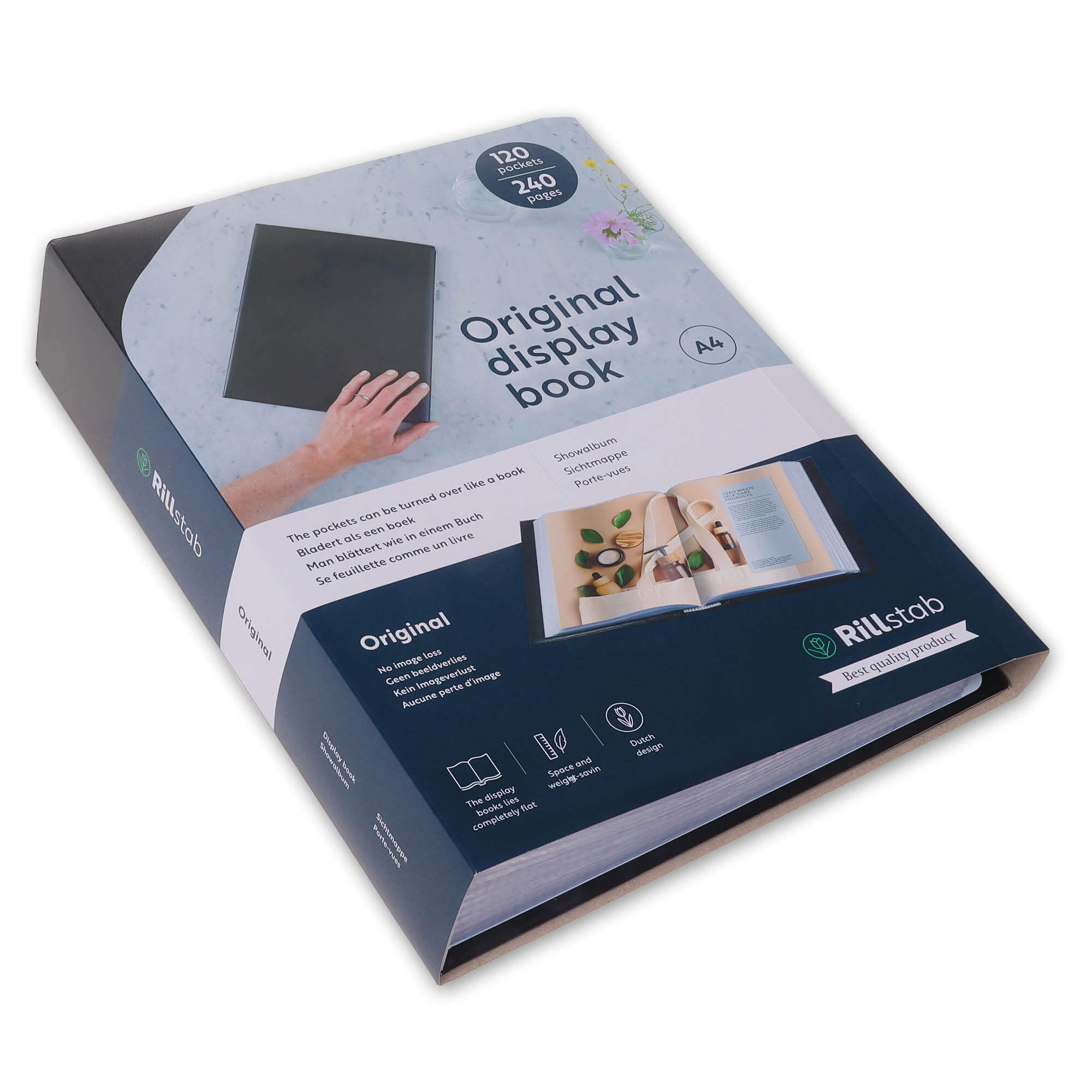 Rillstab Original Showalbum A4 120 Tassen Zwart
