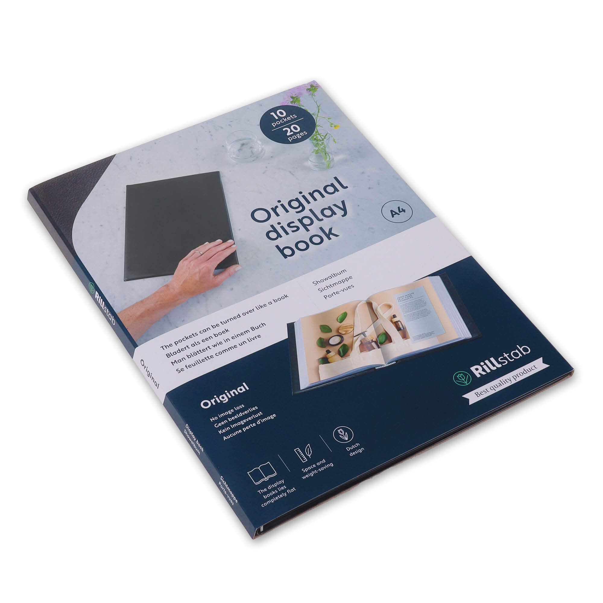 Rillstab Original Showalbum A4 10 Tassen Zwart 