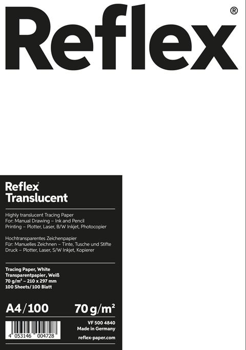 Transparantpapier Reflex A4 70g/m2 doos 100 vel