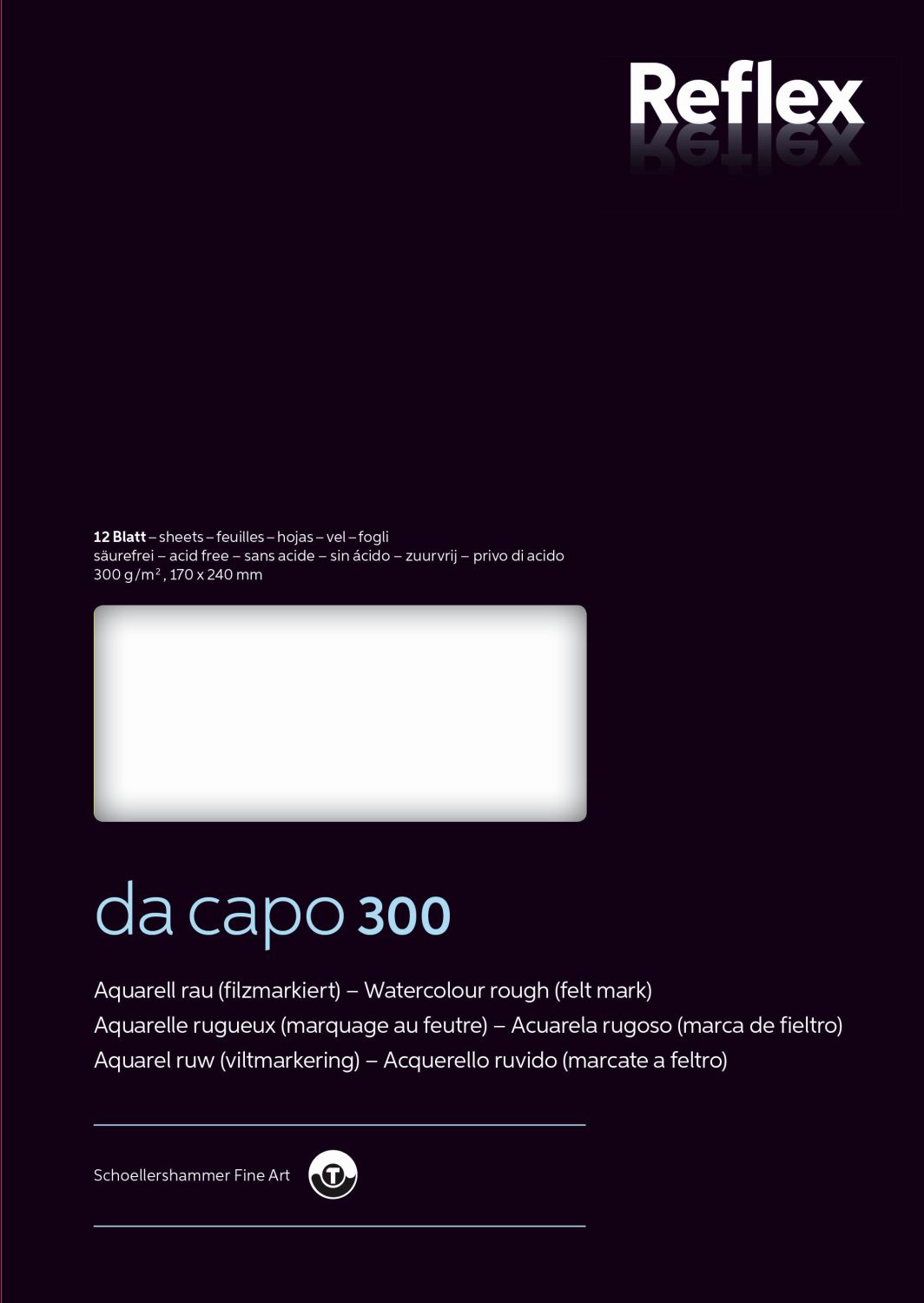 Aquarelpapier da capo 17x24cm 300g/m2 blok 12 vel VF5004240
