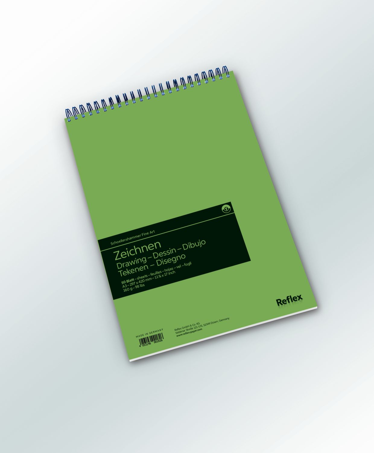 Tekenpapier A3 160 g/m2 spiraalblok 50 vel VF5004285