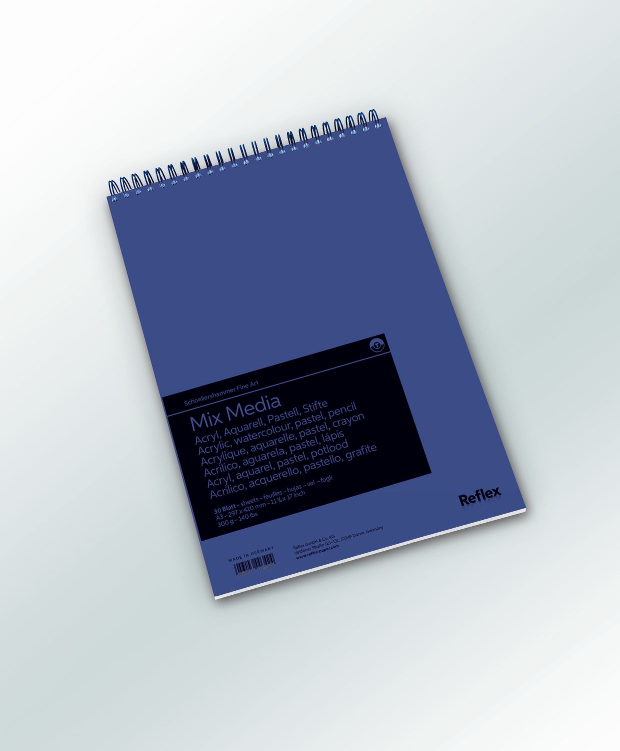 MixMediapapier A3 300 g/m2 spiraalblok 30 vel VF5004287