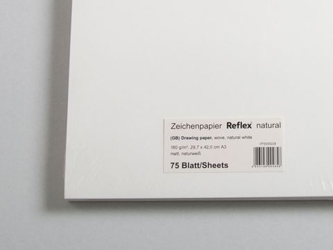 Tekenpapier Reflex natural A3 160g/m2 75 vel